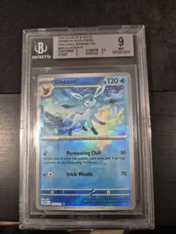 Pokemon TCG Glaceon Poke Ball Reverse Foil Prismatic Evolutions Card 25/131 BGS9 - Image 1