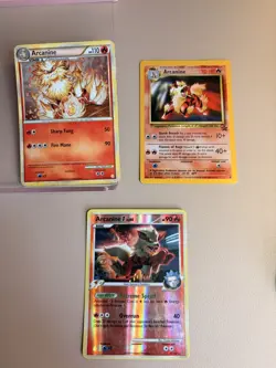 Pokemon TCG Arcanine Card Lot; 1/123 HGSS Holo, Promo 6 & 15/147 Reverse Holo MP - Image 1