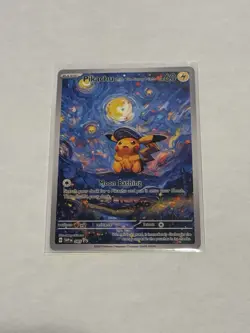 Pokemon Art Series Card 085 Pikachu with The Starry Night - Image 1