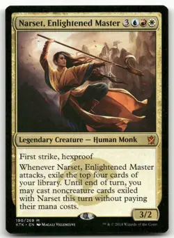 Narset, Enlightened Master #190 (LP) Khans of Tarkir KTK Magic MTG - Image 1