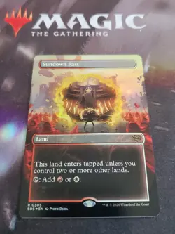 Mtg. Sundown Pass. Foil Borderless. Secrets of Strixhaven. Pack Fresh - Image 1
