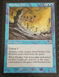 MTG Parallax Tide Enchantment Blue 2000 Carl Critchlow 37/143 ENG - Image 1