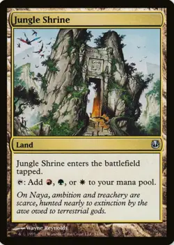 X 1 Jungle Shrine NM-M Shards Of Alara 034 MTG Magic The Gathering - Image 1