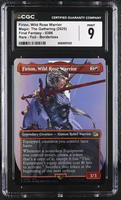 Firion, Wild Rose Warrior (Borderless) Final Fantasy Foil CGC 9 - Image 1