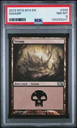 2012 MTG MAGIC 2013 #240 SWAMP PSA 8 - Image 1