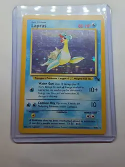 Lapras 10/62 Pokemon TCG Fossil Unlimited Holo Rare HP - Image 3