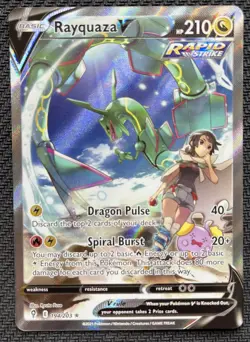 Rayquaza V Alternate Art Evolving Skies 194/203 Alt Pokemon Card FA 2021 - Image 1