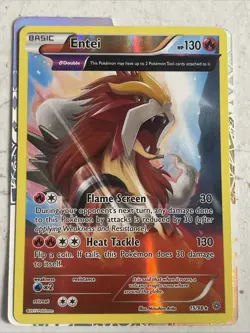 Entei 15/98 XY Ancient Orgins Reverse Holo Pokemon Card Rare Full Art - Image 1