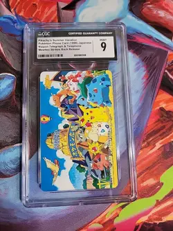 Pikachu Summer Vacation Pokemon Phone Card 1998 Japanese Mewtwo Strikes Release - Image 1