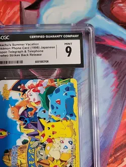 Pikachu Summer Vacation Pokemon Phone Card 1998 Japanese Mewtwo Strikes Release - Image 4