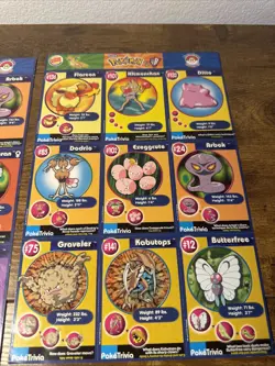Vintage 1999 Pokemon Movie Poketrivia Burger King Uncut Sheets (2x) 💎💎 - Image 2