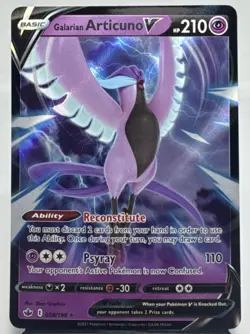 Pokemon Galarian Articuno V 058/198 Swsh06: Sword & Shield - Chilling Reign Holo - Image 1