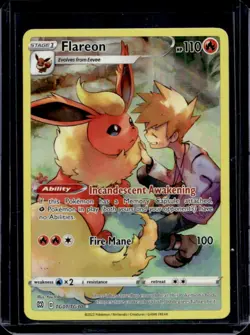 2022 Pokemon SWSH Brilliant Stars Flareon Trainer Gallery Holo #TG01/TG30 - Image 1