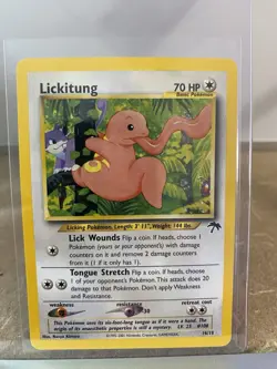 Pokemon TCG Lickitung 16/18 Southern Islands Promo Rare 2001 LP - Image 1