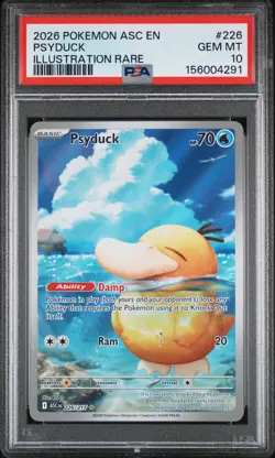 2026 POKEMON ASC EN-ASCENDED HEROES ILLUSTRATION RARE #226 PSYDUCK PSA 10 - Image 1