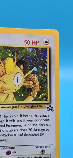 LP- Meowth Holo WotC Promo #10 Pokemon TCG Game Boy Color Vintage - Image 3