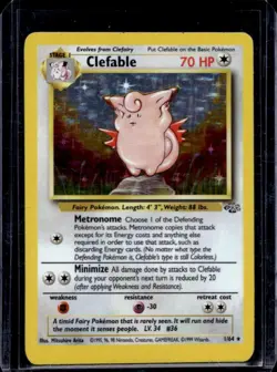 1999 Pokemon Jungle Clefable #1/64 - Image 1