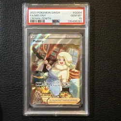 2023 POKEMON SWORD & SHIELD CROWN ZENITH #GG64 FULL ART/MELONY PSA 10 - Image 1