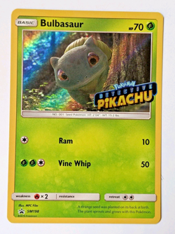 Pokemon: Bulbasaur (Detective Pikachu Stamped) Sun & Moon Promo SM198 Holo. NM - Image 1