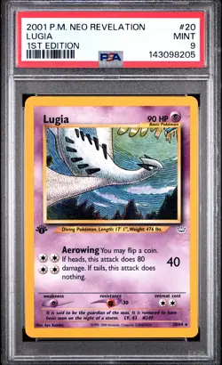 2001 POKEMON NEO REVELATION 1ST EDITION #20 LUGIA PSA 9 - Image 1