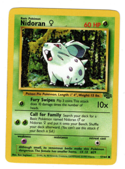 Nidoran 57/64 Common Jungle Set Pokemon Card - Image 1