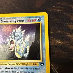 Pokemon Giovanni's Gyarados Holo Rare Gym Challenge 5/132 Wizards 2000 - Image 3