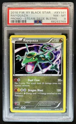 2016 Pokemon XY Promos Rayquaza Steam Siege #XY141 PSA 8 - Image 1