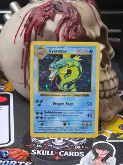 ☠☠ Pokemon Gyarados 006/102 Base Set (Shadowless) Holo - Image 1