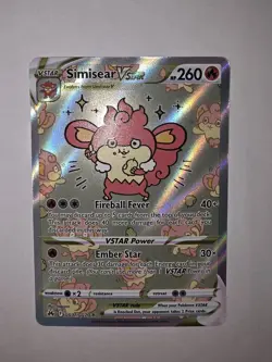 Pokemon Simisear VSTAR GG37/GG70 Crown Zenith GG Ultra Rare Full Art Holo 260 HP - Image 1