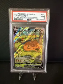 2022 Pokemon PSA 9 Charizard V #SWSH260 Black Star Promo SWSH Charizard UPC Mint - Image 1