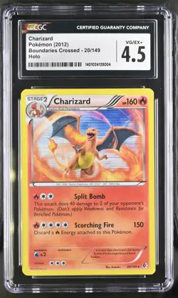 2012 Pokemon Boundaries Crossed Charizard Holo CGC 4.5 #20/149 - Image 1