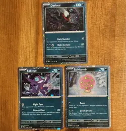 Pokemon NM Cosmos Holo Promo Lot Double Swirl Darkrai, Whammy Tin, All w/ Swirls - Image 1