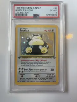 Pokemon TCG 1999 Snorlax Jungle Holo 1st Edition #11/64 PSA 6 - Image 1