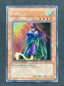 Yu-Gi-Oh! LIMITED EDITION Cyber Harpie Lady #SP1-EN001 Moderate Play - Image 2