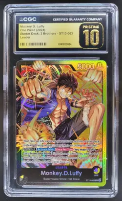 2024 ONE PIECE MONKEY D. LUFFY 3 BROTHERS LEADER ST13-003 CGC 10 PRISTINE A PT - Image 1