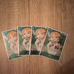 X4 Nami EB02-017 One Piece Tcg Extra Booster Foil English Playset Lot of 4 - Image 1