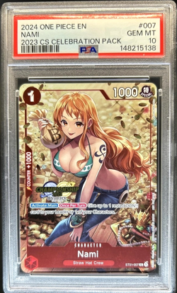 NAMI 2024 One Piece 2023 Championship Celebration Pack #ST01-007 PSA 10 GEM MINT - Image 1