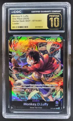 2024 ONE PIECE MONKEY D. LUFFY LEADER ST140-001 CGC 10 PRISTINE A PT - Image 1
