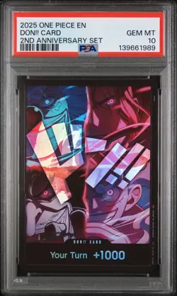 2025 ONE PIECE ENGLISH VERSION 2ND ANNIVERSARY SET DON!! CARD PSA 10 - Image 1