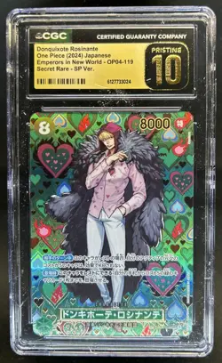 2024 One Piece Donquixote Rosinante Special Alt Art PRISTINE #OP04-119 CGC 10 - Image 1