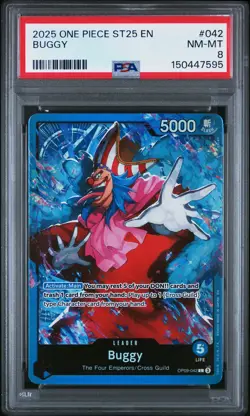 2025 ONE PIECE STARTER DECK ST25-BLUE BUGGY #042 BUGGY PSA 8 - Image 1