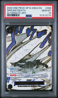 2026 ONE PIECE OP14-EB04-THE AZURE SEA'S SEVEN ALTERNATE ART GROUND DEATH PSA 10 - Image 1