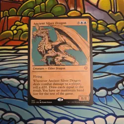 Ancient Silver Dragon (Showcase) #382 (NM) Baldur's Gate CLB Magic MTG - Image 1