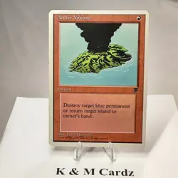 MTG - Chronicles - Active Volcano - Common - Lightly Played - Image 1