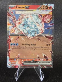 Pokemon Card Eiscue EX 042/197 Sv03: Obsidian Flames Holo Near Mint Condition - Image 1