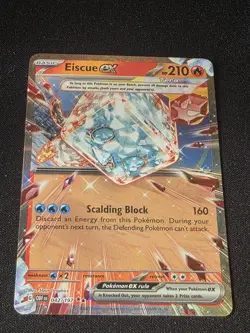 Pokemon Card Eiscue EX 042/197 Sv03: Obsidian Flames Holo Near Mint Condition - Image 2