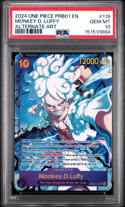 2024 ONE PIECE PRB01-PREM BOOSTER -ONE PIECE CARD THE BEST MONKEY D LUFFY PSA 10 - Image 1