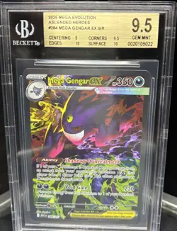 Mega Gengar EX Ascended Heroes SIR Full Art Beckett 9.5 Pokemon Card 2026 - Image 1
