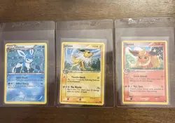 Pokemon Card Lot Pop Series Holo Flareon Jolteon Glaceon Old School Foil GAS X3 - Image 1