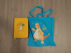 Yellow Dragonite Pokemon Card Binder, Holds 160 Cards And Dragonite Tote Bag - Image 1